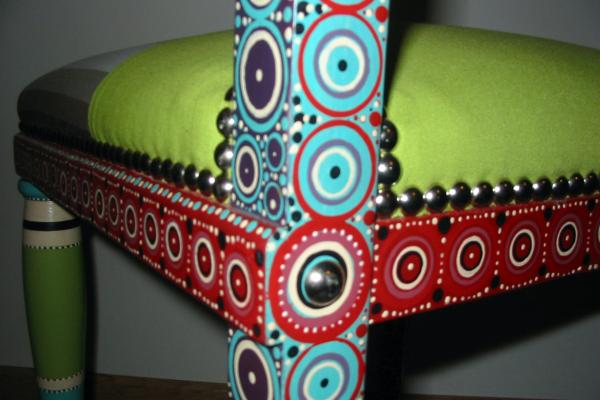 2 Chaises peints et tapissées